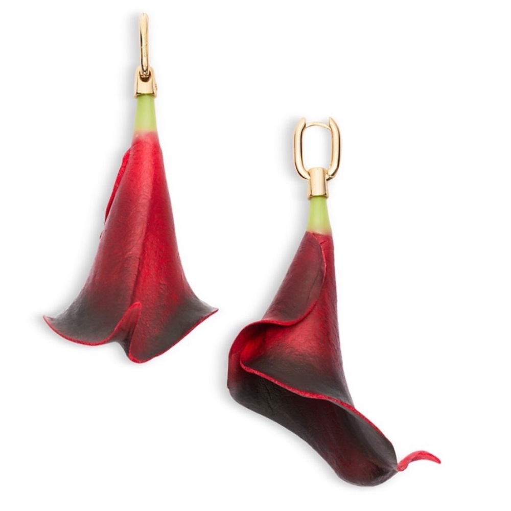 Cult Gaia Red and Black Floral Earrings (Relisted)
